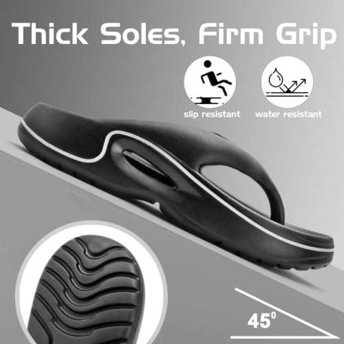 Image of DOCTOR HEALTH SUPER SOFT Men's EVA Flip Flops | Lightweight Cushioned Comfortable Thong Slippers | Anti-Skid Waterproof Soft Footbed Daily Wear Beach Bathroom Indoor Outdoor Flip Flops