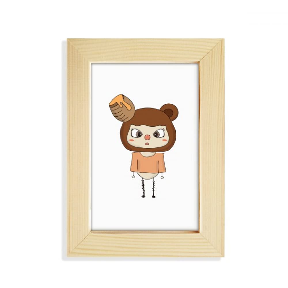 Cadre photo ours en peluche brun 12,7x17,8 cm pour bureau