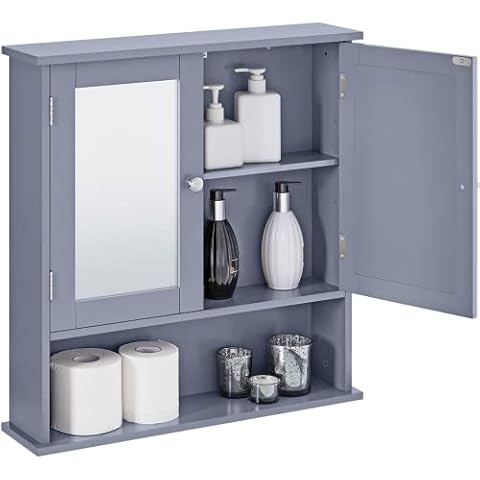 Yaheetech Armario de Baño con Espejo Armario de Pared Cover