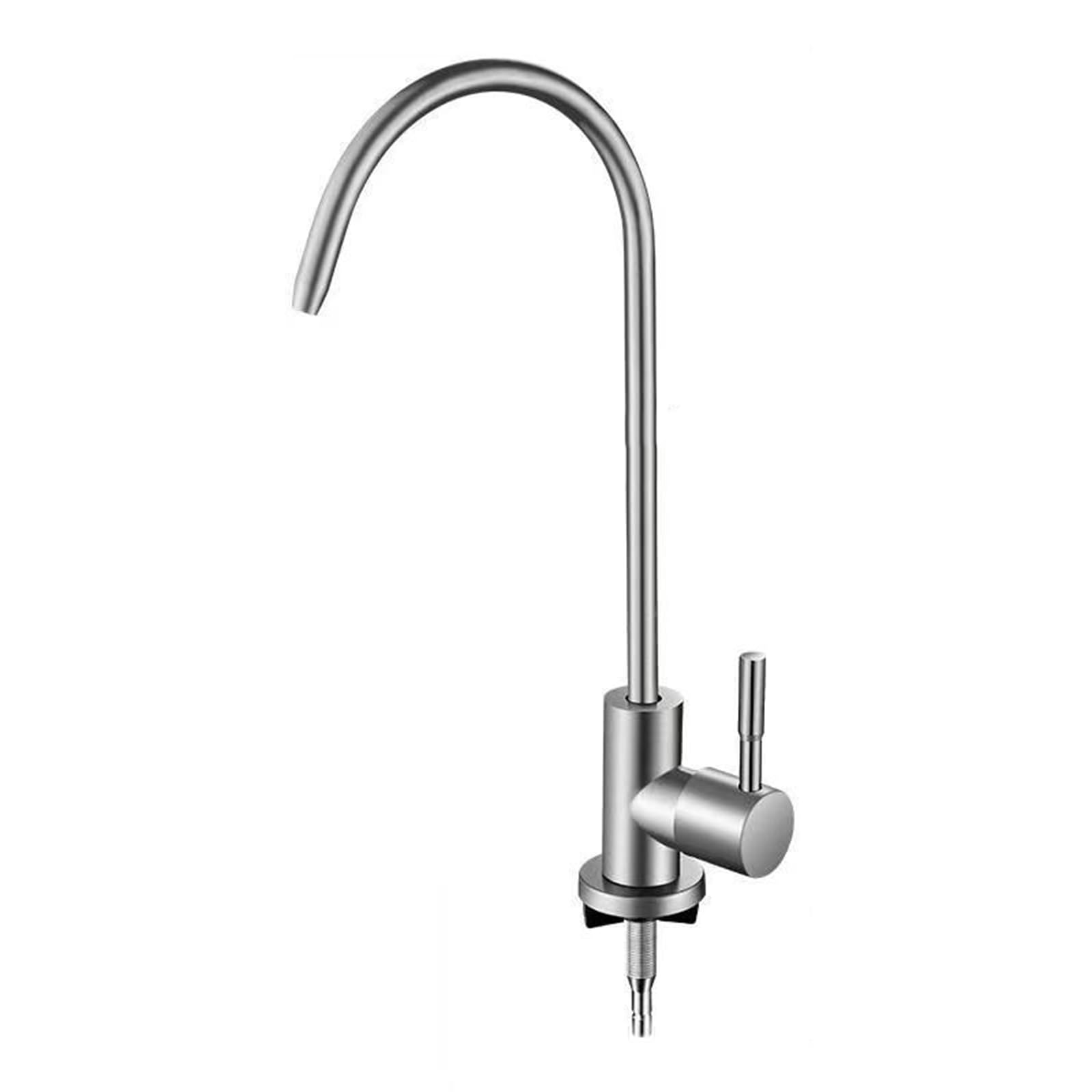IUokLU faucet Drinking for Water Filter Tap Kitchen Sink Faucets Stainless Steel 1/4,Black (Brushed Color A)