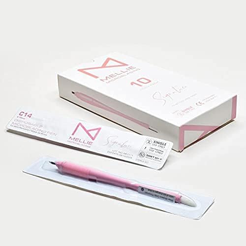 Miniatura 4 de M ellie's Signature - Bolígrafo microblading para cejas (paquete de 10)  Bolígrafo de microblading desechable con hoja esterilizada, agarre de goma