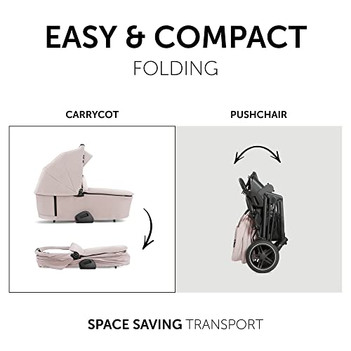 Image of Hauck Vision X 2 in 1 Baby Stroller Pram with Carrycot, Melange Beige