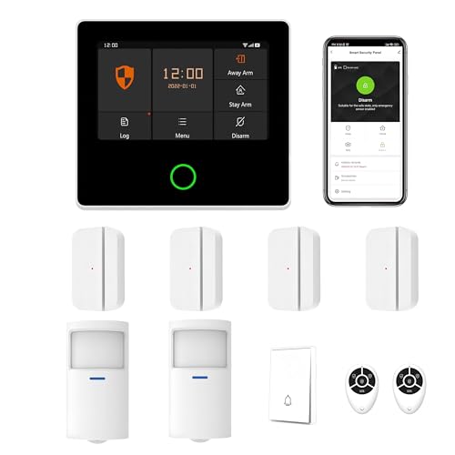 Mengshen Sistema De Alarma Wifi 4g, Kit De 10 Piezas Que Incluye Panel De Pantalla Táctil De 4.3 Sensor De Movimiento De La Puerta Sirena Incorporada De 115 Db Control De La Aplicación Mengshen Sistema De Alarma Wifi 4g, Kit De 10 Piezas Que Incluye Panel De Pantalla Táctil De 4.3 Sensor De Movimiento De La Puerta Sirena Incorporada De 115 Db Control De La Aplicación