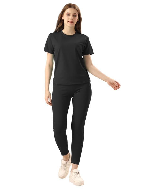 Image of DTR FASHION Cotton Blend Styled With Solid Lining Tracksuit | Co-ord Set For Women| Active Wear Suit Set For Women