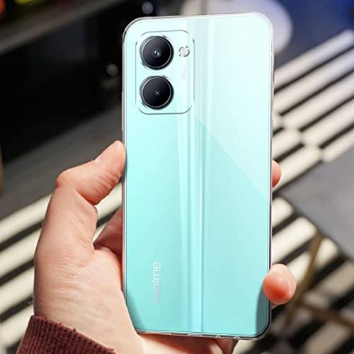 Image of Fashionury Crystal Clear Case for Realme C33 2023 | Yellowing Resistance | Transparent TPU Silicone | Raised Camera Lips | Slim Transparent Cover