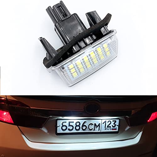2PCS Car LED Número da placa Luzes para Toyota Camry 50 Número de LED adequado para Peugeot Citroen
