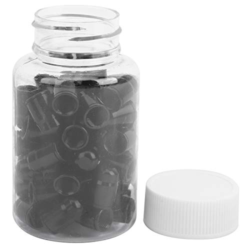 50 piezas de tapa para válvula Schrader de aleación de aluminio para neumáticos de bicicleta (Negro)
