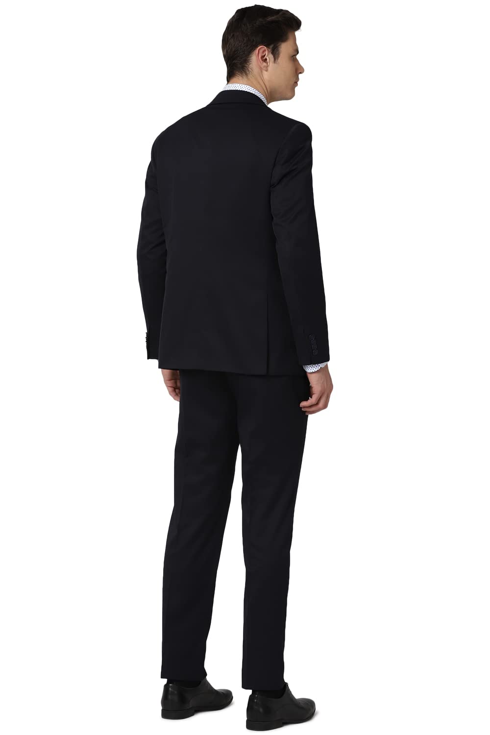 Peter England Men's Polyester Blend Regular Business Suit Pants Set (PESUOTLB719144_Blue_42) 2