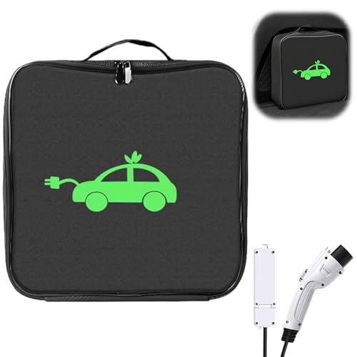 Zephyra Bolsa para Cable de Carga de Coche Eléctrico – Organizador Impermeable Antideslizante – Compatible con Tipo 1 y Tipo 2 – Bolsa de...