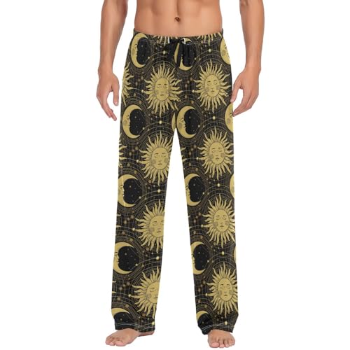 Men's Straight-Fit Pajama Pant Sleep Long Lounge Pants Drawstring Pjs Bottoms