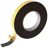 Lumonic 10m Nastro sigillante EPDM autoadesivo 20mm x 1mm I nastro per finestre e porte I guarnizione per finestre, porte, guarnizione in gomma per protezione dal freddo