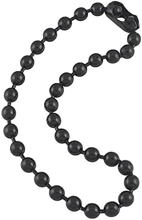 DragonWeave 9.5mm Extra Large Gunmetal Steel Ball Chain Mens Necklace with Extra Durable Color Protect Finish - 18 inches