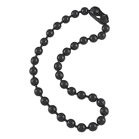 DragonWeave 9.5mm Extra Large Gunmetal Steel Ball Chain Mens Necklace with Extra Durable Color Protect Finish - 18 inches Cover