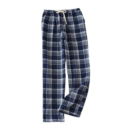 Men's Pajama Pants Flannel Plaid Fleece Warm Sleep Lounge Pant PJ Bottoms Drawstring and Pockets4