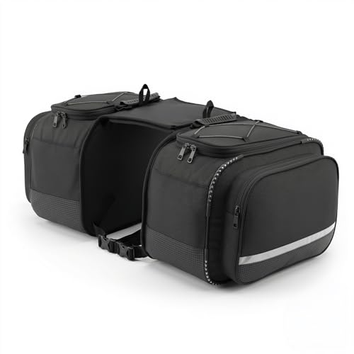 FATMUG 50L Black Motorcycle Saddle Bag Double Black (600506) - Image 2