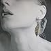 BG&WLing Boho Leaf Earrings for Women Dangling Hypoallergenic 925 Sterling Silver Leave Dangle Drop Native Vintage Bohemian Earrings Fashion Jewelry (Antique Silver)