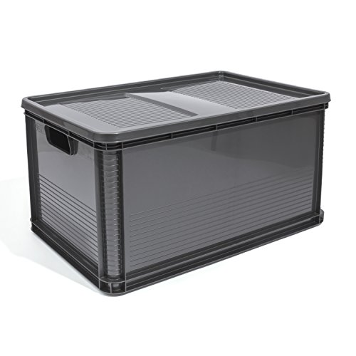 64 litri L scatola da magazzino Euro impilabile per il trasporto con chiusura a coperchio cassetta della frutta cassetta prodotti.