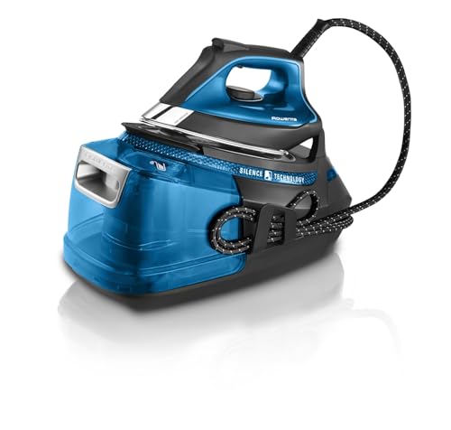 Immagine prodotto: Rowenta Silence Steam Pro DG9222, Ferro da Stiro con Caldaia Silenziosa, 2800W, 1.3 L, Ferro da Stiro a Vapore 7.5 bar, 480 g/min, Colore Nero/Blu