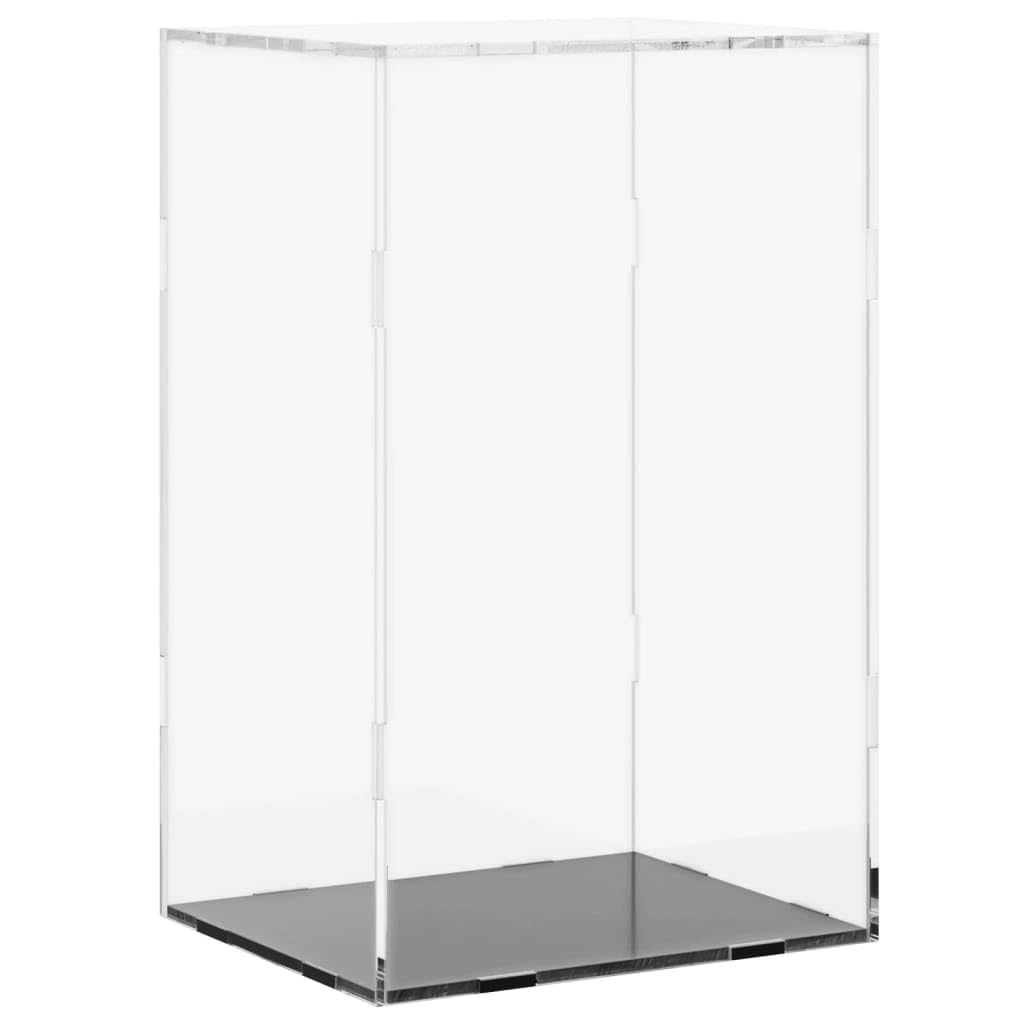 Vitrina acrílica de 22 x 18 x 35 cm, caja transparente para coleccionables, caja de protección contra el polvo para figuras y modelos, fácil montaje sin herramientas