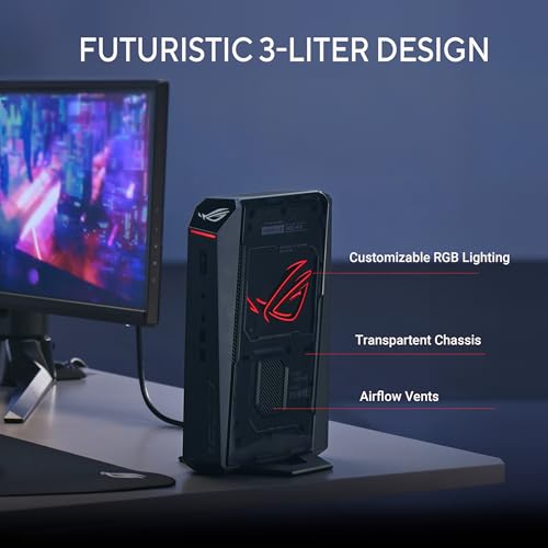 Image of ROG NUC (2025) Gaming Mini PC with Intel Core Ultra 9 (Series 2) ARL-HX CPU, NVIDIA GeForce RTX 5080 MobileGPU, 32GB DDR5 RAM, 2TB NVMe SSD, Thunderbolt 4, Triple-Fan Cooling, and ARGB Lighting