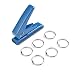 Single Hole Punch Heavy Duty Paper Hole Puncher Small One Hole Punch with Extra 6 Book Rings
