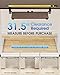 Large Keyboard Tray Under Desk, Pull Out Keyboard & Mouse Tray with Adjustable C-clamp, 25.6(31.5 Including Clamps) x 11.8 Inch Slide Out Computer Keyboard Drawer Mouse Tray for Typing, Walnut