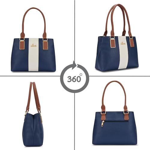 Image of Lavie Women's Kassy Colourblock 2C Satchel Handbag for Women | Satchel Bag for Work | Ladies purse | Stylish Shoulder Bag | Gift For Women