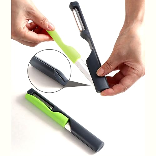 Nisun Multi-Functional Stainless Steel Kitchen Vegetable Fruit Knife & Peeler Set With Comfortable Grip And Safety For Kitchen & Travelling thumb #2