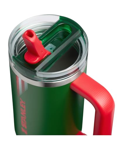 Image of STANLEY Quencher ProTour Flip Straw Tumbler with Leakproof Lid, 30 oz | Built-in Straw and Handle | Cup Holder Compatible for Travel | insulated Stainless Steel Cup | BPA-Free | Team Dark Green Red