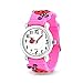 Produktbild Bling Jewelry Viel Glück Rote Marienkäfer Wasserdicht Armbanduhr Zeit Lehrer Quartz 3D Cartoon Rosa Silikon Armband Runde Weiß Wählen