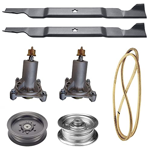MURNELAP for Rebuild Kit for Sears DLS 3500 46" Mower Deck Parts Spindles Blades Belt Pulleys