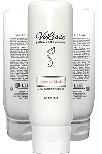 ViLisse Facial Mask All Natural Ingredients.No Surgery Instant Face Lift in a Tube.Thick Professional Formula Developed for Anti-Aging.Reduces Sags, Bags & Wrinkles.Fast and Long Lasting Results