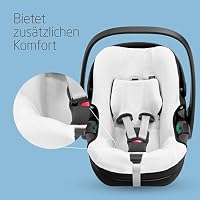 Maxi-Cosi Sommerbezug aus Biobaumwolle für den Pebble 360, Babysitzbezug, atmungsaktives und feuchtigkeitsabsorbierendes Material, maschinenwaschbar, nachhaltige Baumwolle, Naturweiß – Ansicht 3