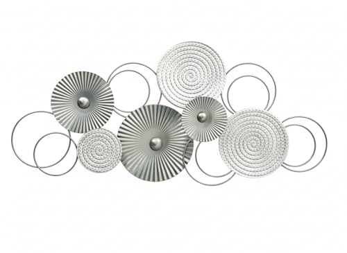 MF 3D Wandbild Sixo Metall Wanddeko Wandschmuck Kreise 83x38 cm Deko Wohnen...