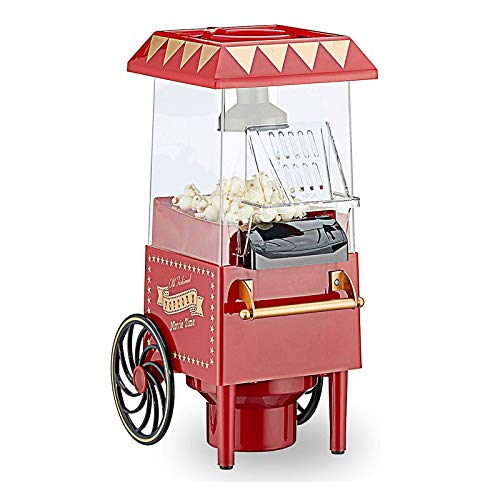 YFGQBCP Popcornmaschine Retro Popcorn-Maschine mit heißer Luft, fettreduzierte Popcorn, ölfreie, fettfreie…