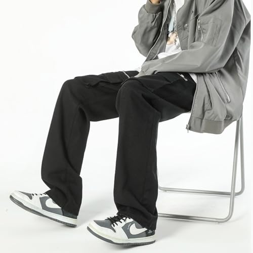 Jeans Pants Trouser Denim Spring and Autumn Workwear Washed Worn High Street Classic Loose Functional4