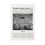 NEOHI Oviedo - Lienzo moderno con diseño de mapa de la ciudad de España, en blanco y negro, para decoración de sala de estar, dormitorio, 40 x 60 cm