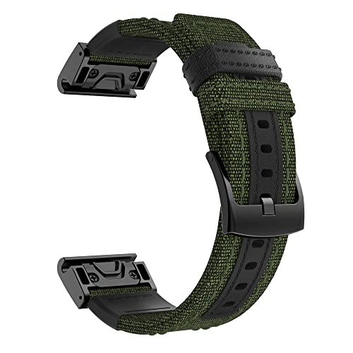 BANDKIT Correa de reloj de 22 mm, 26 mm, ajuste rápido, reloj inteligente para Garmin Fenix 6 6X Pro 5X 5 Plus 3 HR correa de lona Garmin Fenix 7X 7 para Mk1/MK2, ágata, For Mk1/MK2, ágata, For