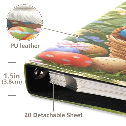 Álbum de Fotos Autoadhesivo DIY Scrapbook Álbum Primavera Gnome de Pascua Mariposa Encadernador de 3 Anillos Álbum de Fotos 40 Páginas 8x10 para Memorias miniatura 4