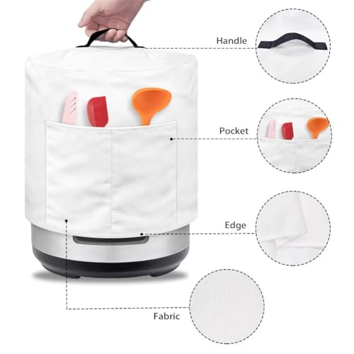 Image of 8-Quart Kitchen Appliance Cover - Fall Maple Leaves Dust Protector | Portable with Pockets & Handle | Fits Round /Rectangular Pots & Air Fryers