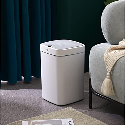 Caneca de basura 12L con tapa para cocina y dormitorio miniatura 3