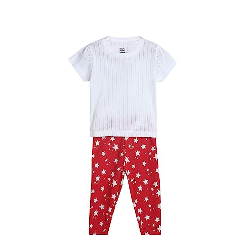 MINI KLUB Kids Girls Regular Fit Short Sleeve Top And Legging