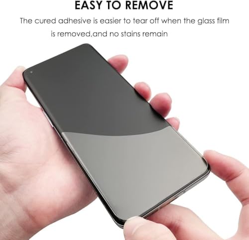Image of Uyiton Curved UV Tempered Glass Screen Protector for OnePlus 11R | 9H Hardness | Fingerprint Compatible | HD Clarity | Full Coverage | Pack of 1