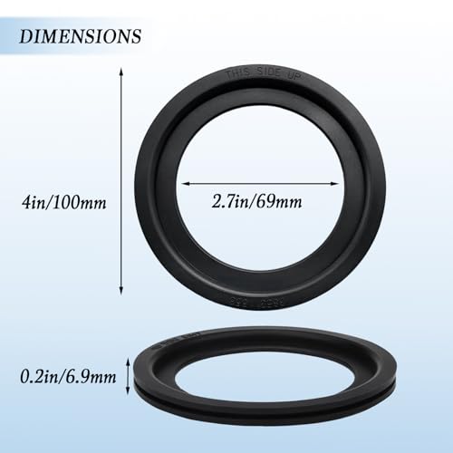 Image of 2 Pack RV Toilet Seal, RV Toilet Seal Replacement for Dometic 300 /310 /320 Toilet, Rubber RV Toilet Seal Ring Kit Replacement for 385311658, Solve The Leakage Problem