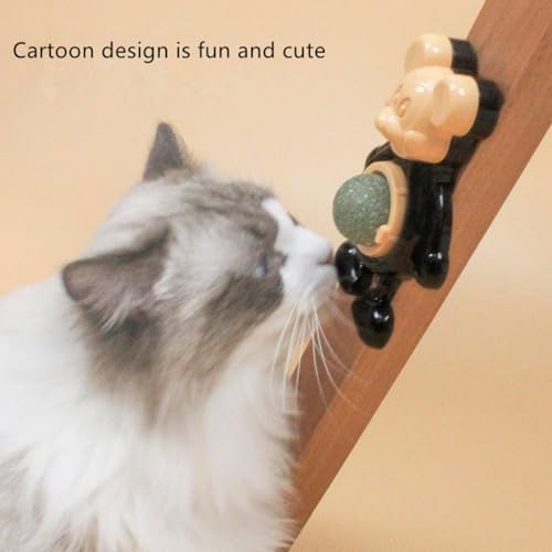 Image of cature Care by Nature Toys Mint Ball Swirl Cat Ball Catnip Cat Candy 2-In-1 Mickey Mouse Interactive Cat&Kitten Toy (Style 22)