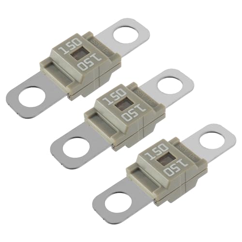 BOJACK AMI/Midi 150A High Current Fuse - Bolt-on Fuse 150 Amp for Cars, Trucks, Construction Vehicles, Buses, Caravans (Pack of 3)