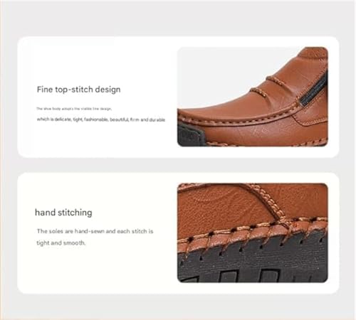 The First Young Shoes Men, Mens Business High-top Loafers Casual Slip on Shoes Lightweight Dress Refreshing Boots Classic Walking Driving Travel Outdoor Sneaker2