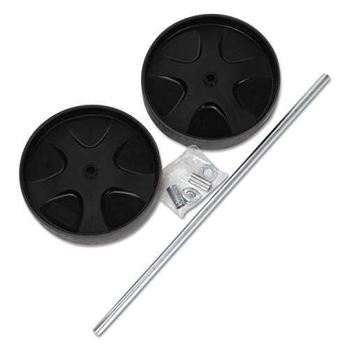 Rubbermaid Commercial Replacement Fixed-Position Bayonet Casters, 8-Inch Wheel, Gray, 2/Pack (RCP6173L9GRA)