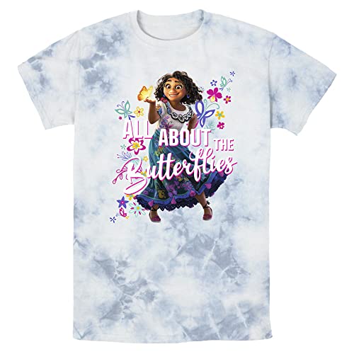 T-shirt Disney Homme Tous Les Papillons en coton noir col rond