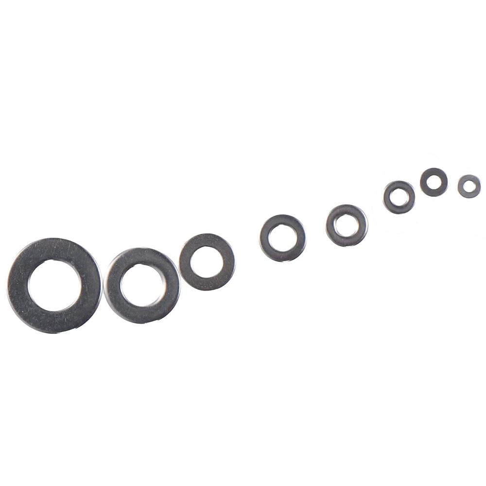 Upluckey Fender Gasket Kit 360Pcs 304 Stainless Steel Plain M2 M2.5 M3 M4 M5 M6 M8 M10 Washer Assortment Kit Countersunk Hardware Tool - Image 3
